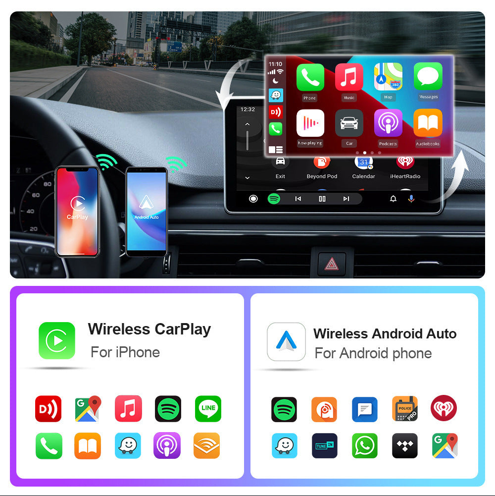 Small Portable Mini Car Intelligent Wired To Wireless Car Machine Exchange Box
